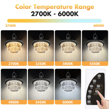 Waterproof Crystal Solar Pendent Light LED Solar Light Outdoor with Adjustable Color Changing Solar Garden Lamp for Gazebo Barn