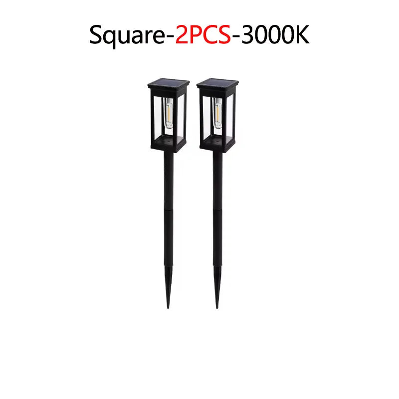 Retro Solar Pathway Lights for Garden Walkways & Backyard Paths