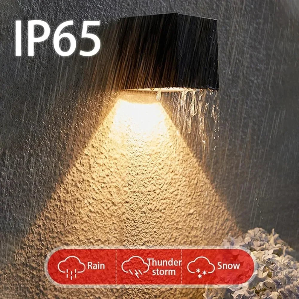 Solar Wall Lights for Fences, Porches & Garages – 1/2/4 Pack