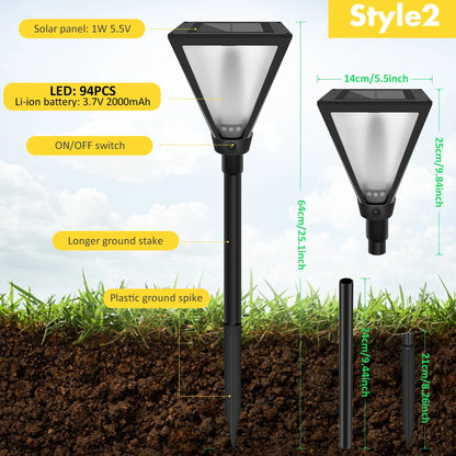 Solar Flame Torch Lights for Garden Paths & Lawn Edges – 1/2 Pack