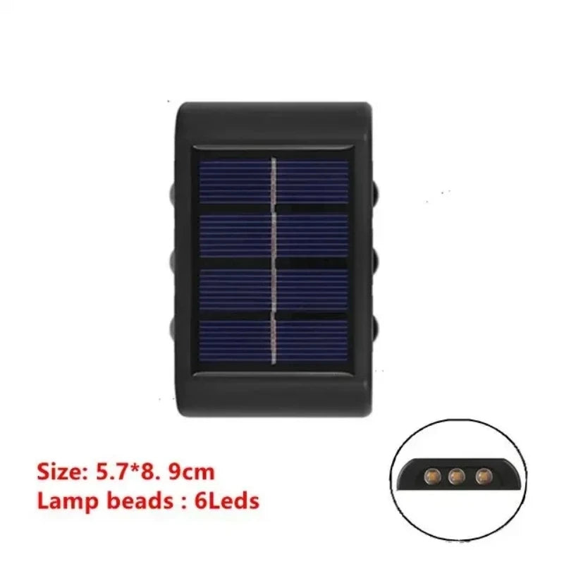 Solar Wall Lights with Dusk-to-Dawn Sensor for Porch & Fence – 6/8/12 LED