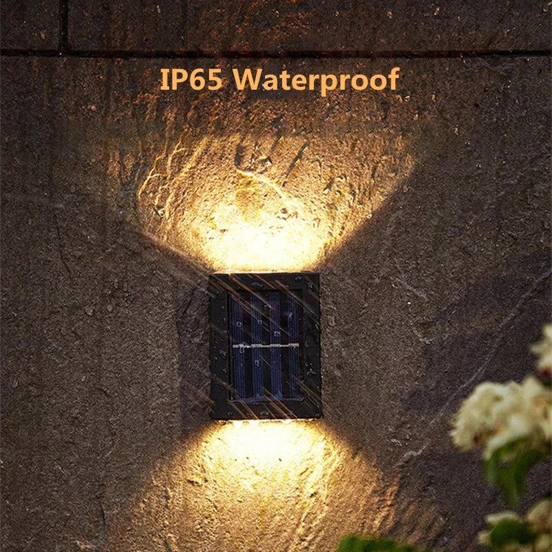 Solar Wall Lights with Dusk-to-Dawn Sensor for Porch & Fence – 6/8/12 LED