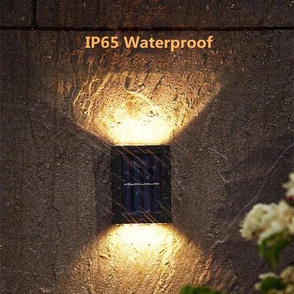 Solar Wall Lights with Dusk-to-Dawn Sensor for Porch & Fence – 6/8/12 LED