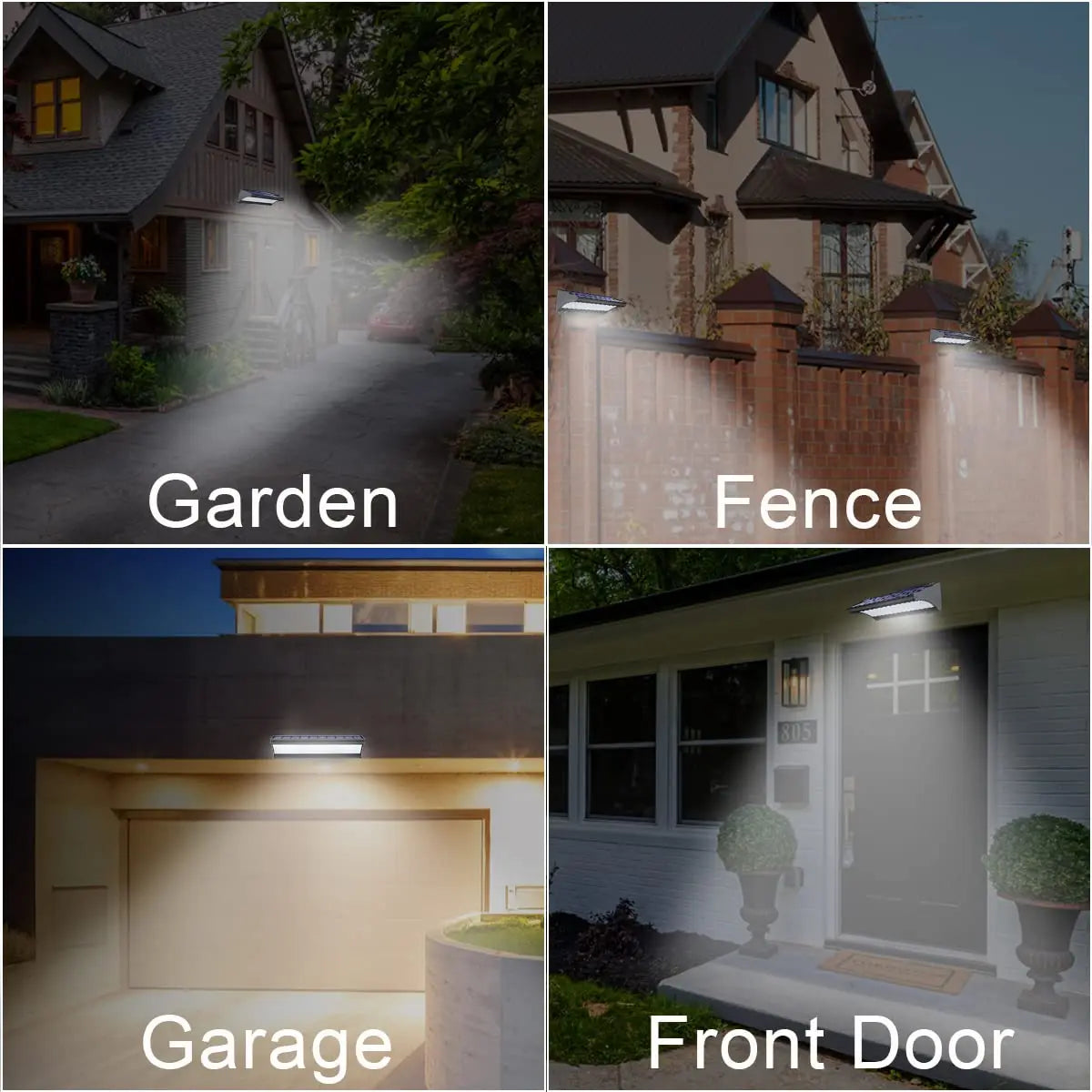 Solar Motion Sensor Flood Light for Garden Walls & Garages – 24/48/60 LED