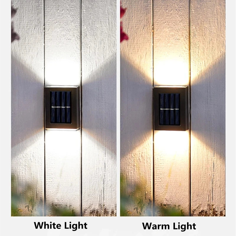 Solar Wall Lights with Dusk-to-Dawn Sensor for Porch & Fence – 6/8/12 LED