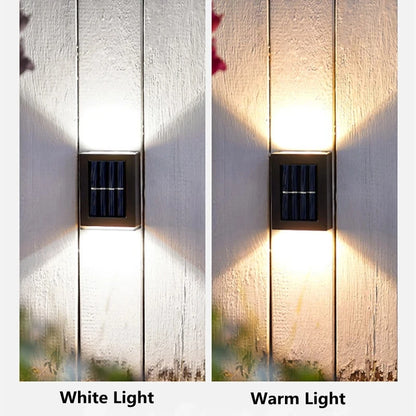 Solar Wall Lights with Dusk-to-Dawn Sensor for Porch & Fence – 6/8/12 LED