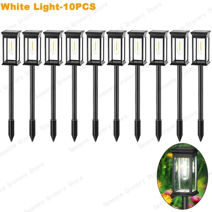 Vintage Solar Pathway Lights for Garden Walkways & Lawn Edges – 4/6/8 Pack
