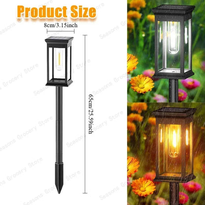 Vintage Solar Pathway Lights for Garden Walkways & Lawn Edges – 4/6/8 Pack