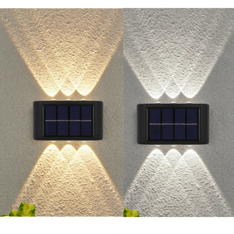 Solar Wall Lights with Dusk-to-Dawn Sensor for Porch & Fence – 6/8/12 LED