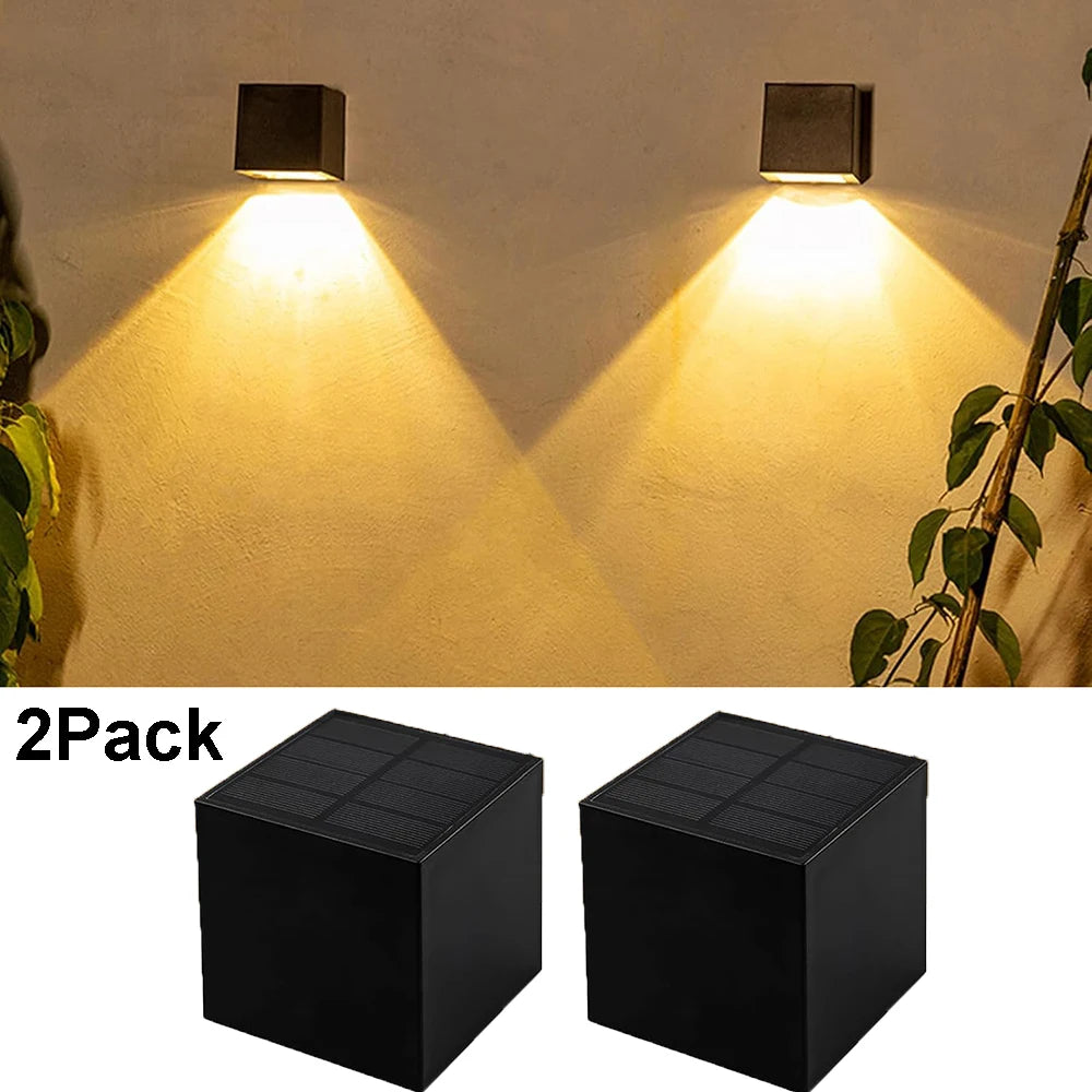 Solar Wall Lights for Fences, Porches & Garages – 1/2/4 Pack