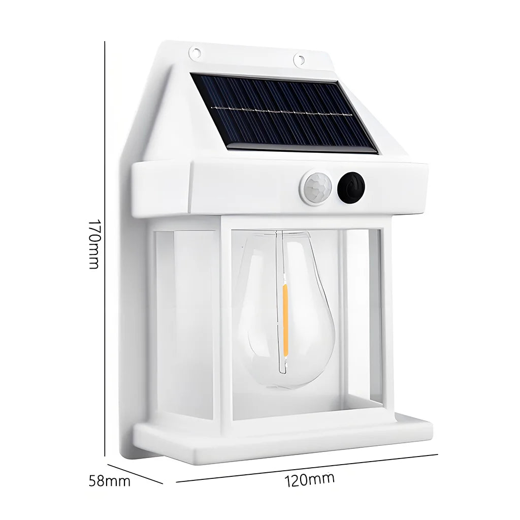 Solar Motion Sensor Wall Lantern for Fences & Porches