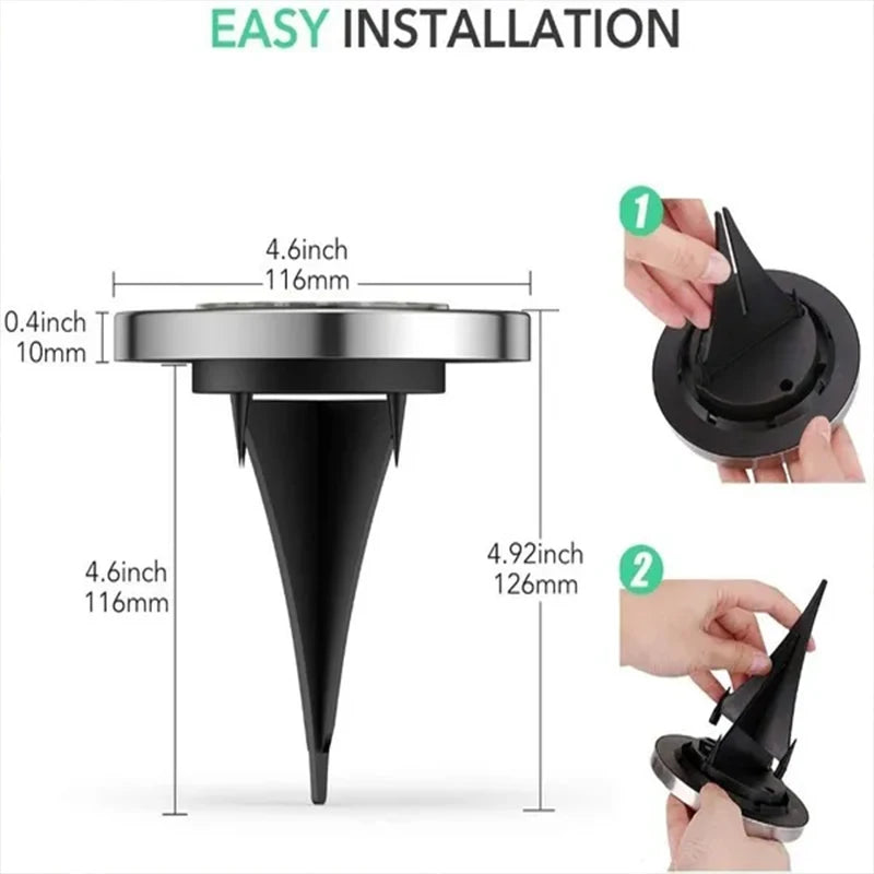 Solar In-Ground Disk Lights for Gardens & Lawn Edges – 20 LED, 1/4/8 Pack