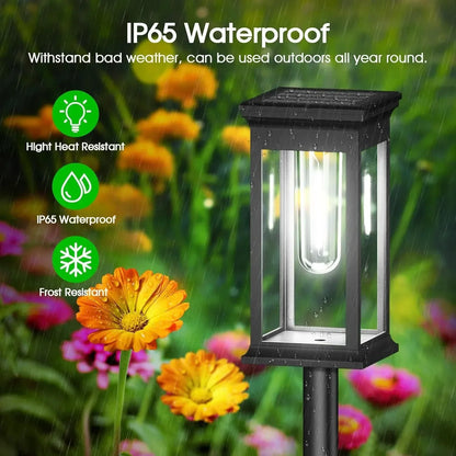 Vintage Solar Pathway Lights for Garden Walkways & Lawn Edges – 4/6/8 Pack
