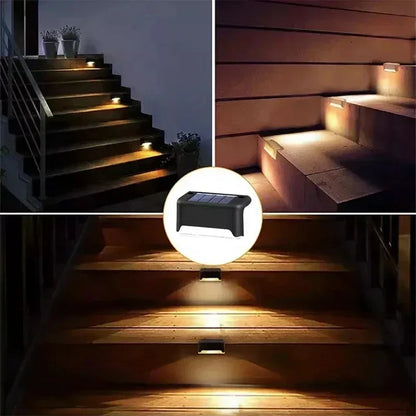 Solar Step & Deck Lights for Outdoor Stairs – 4/8/12 Pack