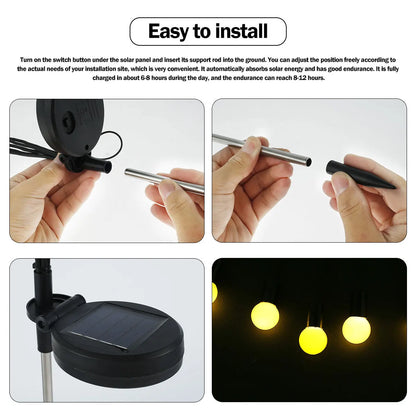 Swaying Solar Firefly Garden Lights for Patios & Garden Beds – 6/8/10 LED