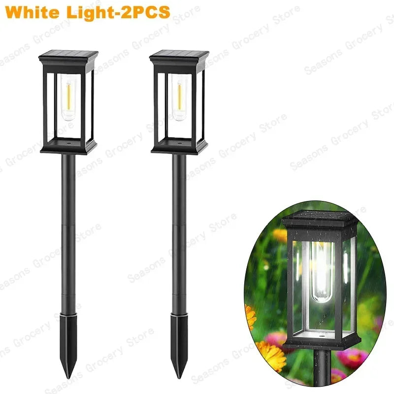 Vintage Solar Pathway Lights for Garden Walkways & Lawn Edges – 4/6/8 Pack