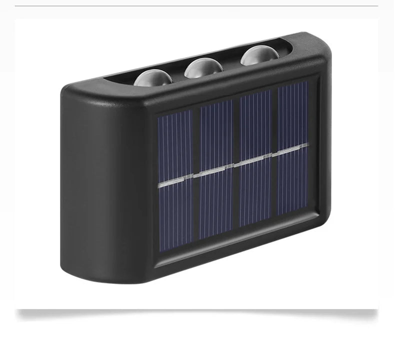 Solar Wall Lights with Dusk-to-Dawn Sensor for Porch & Fence – 6/8/12 LED