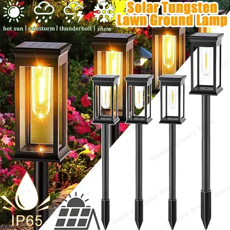 Vintage Solar Pathway Lights for Garden Walkways & Lawn Edges – 4/6/8 Pack