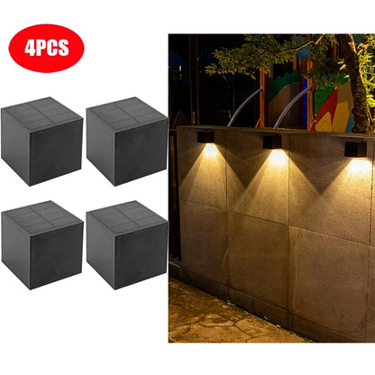 Solar Wall Lights for Fences, Porches & Garages – 1/2/4 Pack