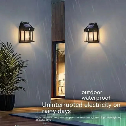 Solar Motion Sensor Wall Lantern for Fences & Porches