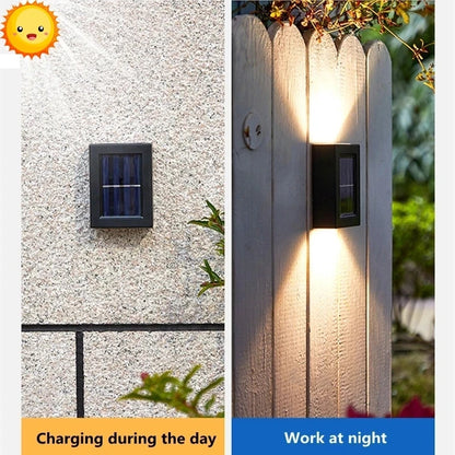 Solar Wall Lights with Dusk-to-Dawn Sensor for Porch & Fence – 6/8/12 LED