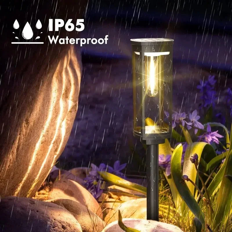 Vintage Solar Pathway Lights for Garden Walkways & Lawn Edges – 4/6/8 Pack