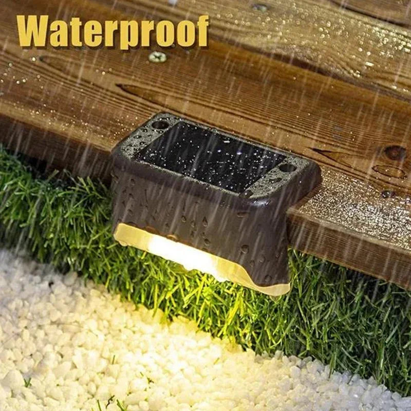 Solar Step & Deck Lights for Outdoor Stairs – 4/8/12 Pack