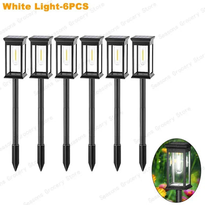 Vintage Solar Pathway Lights for Garden Walkways & Lawn Edges – 4/6/8 Pack