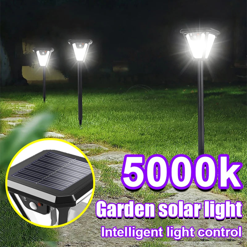 Solar Pathway Garden Lights Outdoor Waterproof Motion Sensor LED Lamp for Patio Yard Lawn 1-4 Pack