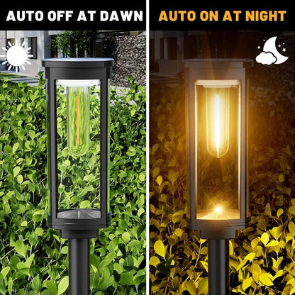 Retro Solar Pathway Lights for Garden Walkways & Backyard Paths