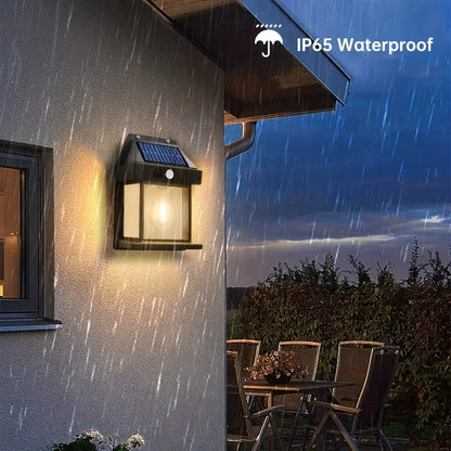 Solar Motion Sensor Wall Lantern for Fences & Porches