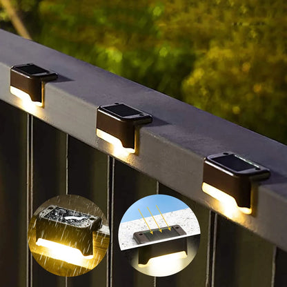 Solar Step & Deck Lights for Outdoor Stairs – 4/8/12 Pack