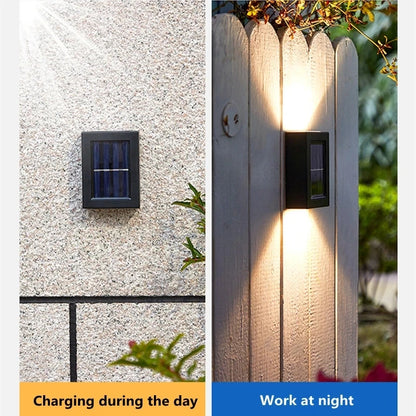 Solar Wall Lights with Dusk-to-Dawn Sensor for Porch & Fence – 6/8/12 LED