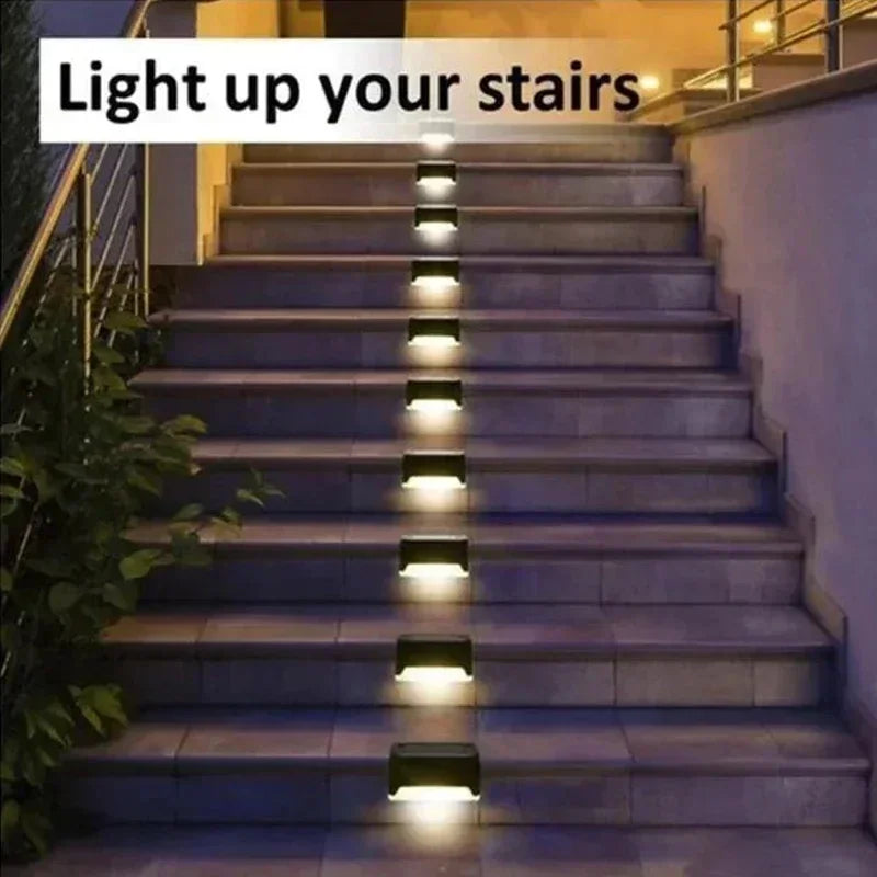 Solar Step & Deck Lights for Outdoor Stairs – 4/8/12 Pack