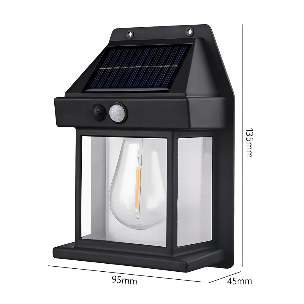 Solar Motion Sensor Wall Lantern for Fences & Porches