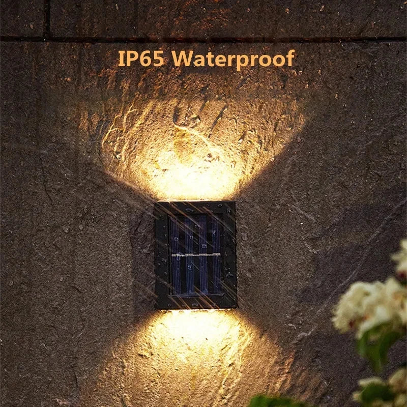 Solar Wall Lights with Dusk-to-Dawn Sensor for Porch & Fence – 6/8/12 LED
