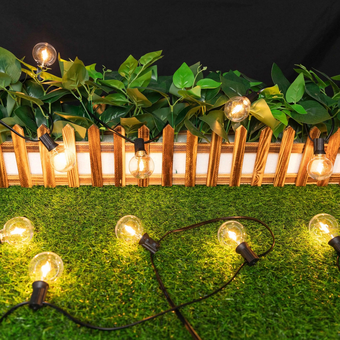 Solar G40 Globe String Lights for Patios & Backyard Bistros – 33/49/59 ft