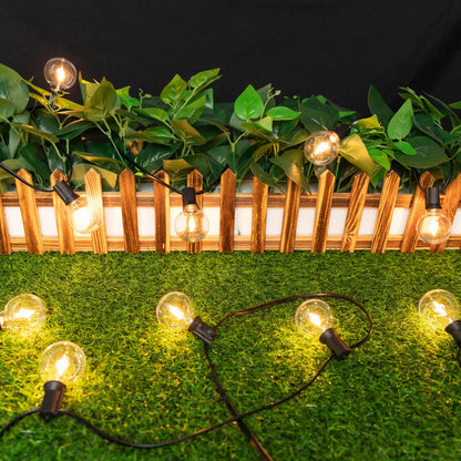 Solar G40 Globe String Lights for Patios & Backyard Bistros – 33/49/59 ft