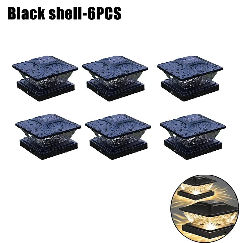 Solar Pillar Lights for Gate Posts & Fence Columns – 2/4/10 Pack