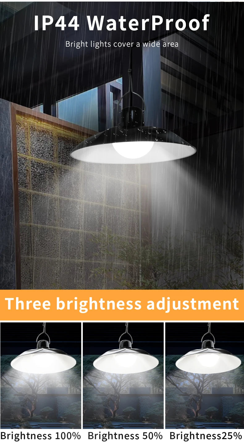 Solar Pendant Light with Remote Control for Sheds & Patios – Single/Double Head