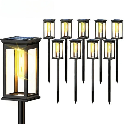 Vintage Solar Pathway Lights for Garden Walkways & Lawn Edges – 4/6/8 Pack