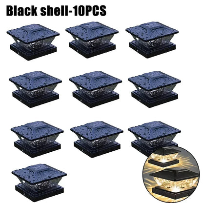 Solar Pillar Lights for Gate Posts & Fence Columns – 2/4/10 Pack
