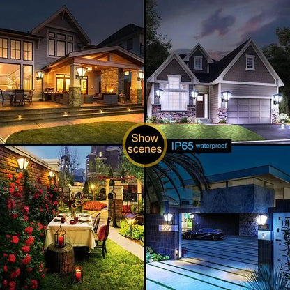 Solar Motion Sensor Light for Garden Paths & Porches – Stake/Wall Mount, 1/4 Pack