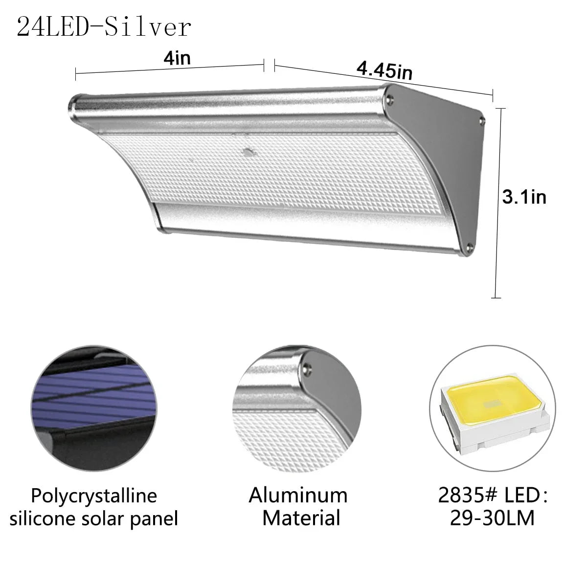 Solar Motion Sensor Flood Light for Garden Walls & Garages – 24/48/60 LED