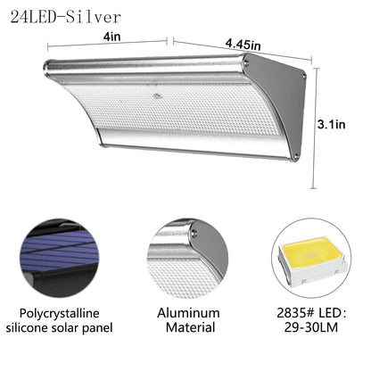 Solar Motion Sensor Flood Light for Garden Walls & Garages – 24/48/60 LED