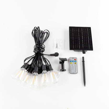 Solar G40 Globe String Lights for Patios & Backyard Bistros – 33/49/59 ft