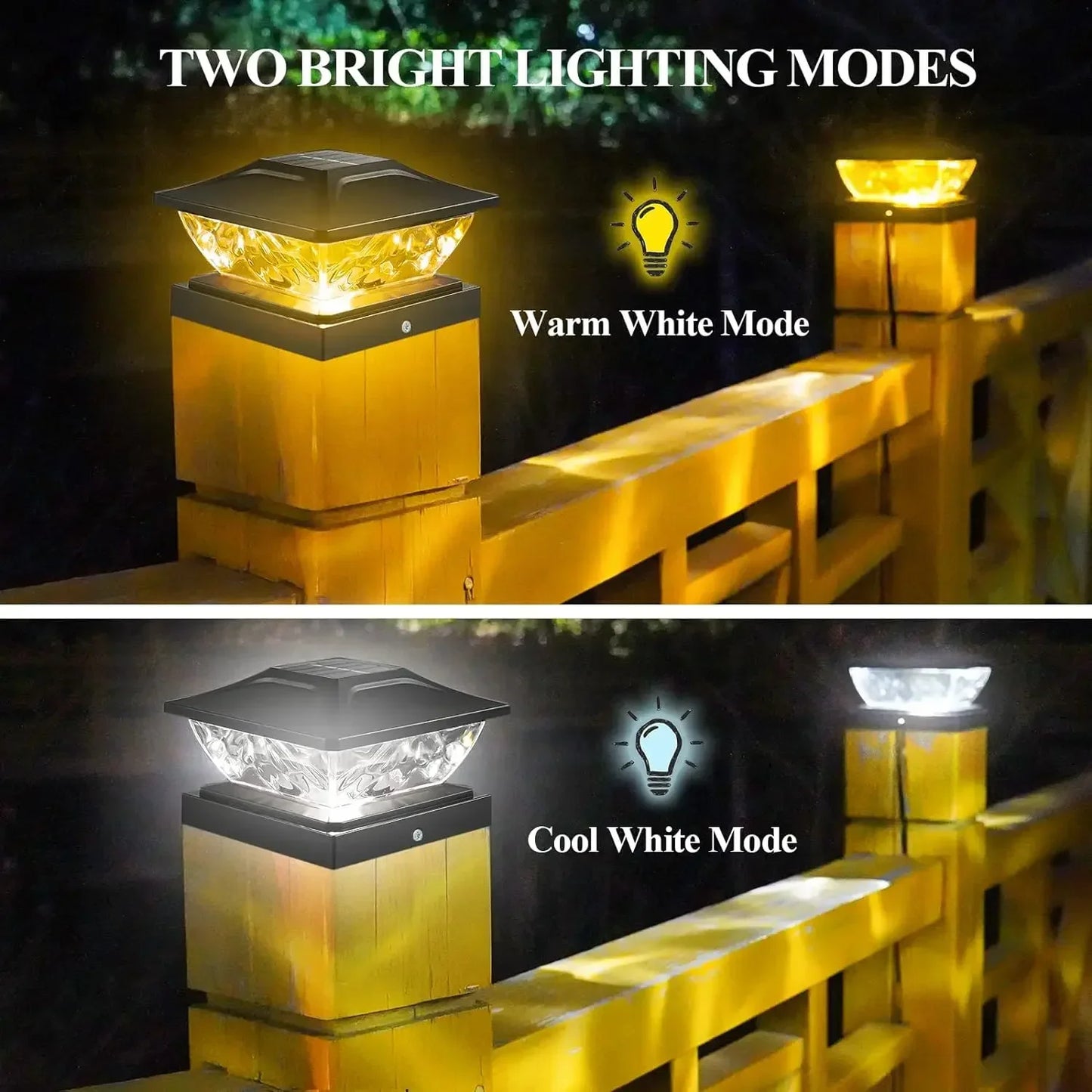 Solar Pillar Lights for Gate Posts & Fence Columns – 2/4/10 Pack