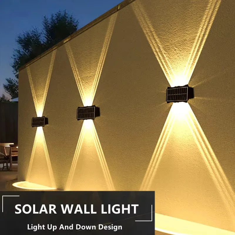 Up & Down Solar Wall Lights (Warm White/RGB) – 4/8 Pack