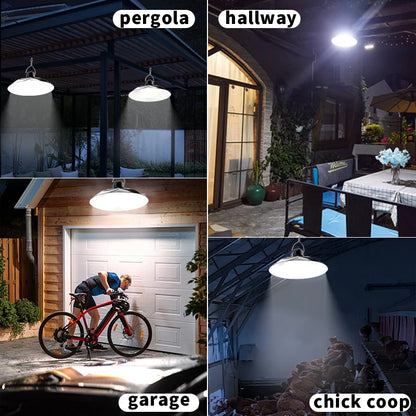 Solar Pendant Light with Remote Control for Sheds & Patios – Single/Double Head