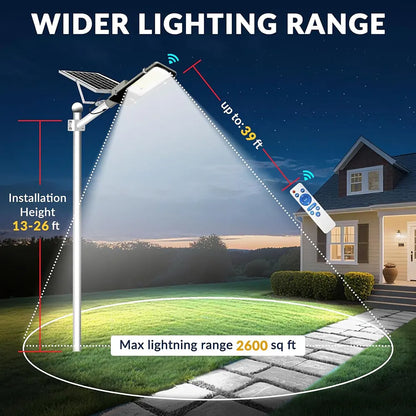 Solar Street Lights for Parking Lots & Yard Pathways – 1/2/4 Pack
